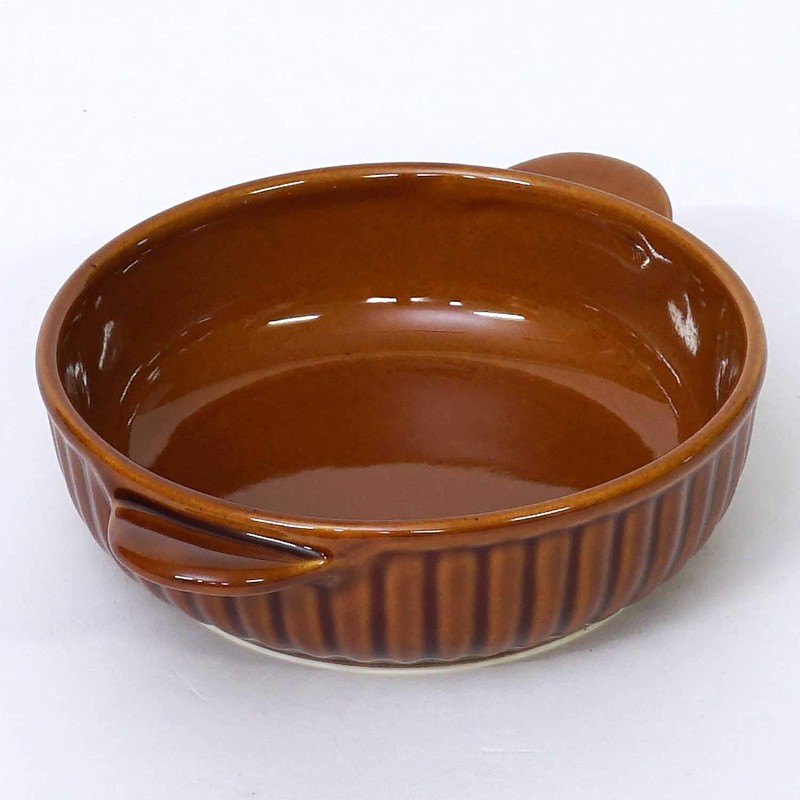 Maruyoshitouki M4783 Gratin Dish, Brown, S, Tensuji Round