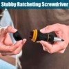 Treki Stubby Ratcheting Screwdriver Set，1/4 Hex 9 In1 Short Handle