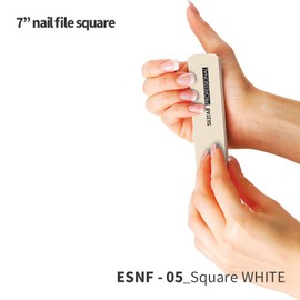SILSTAR PROFESSIONAL 7" NAIL FILE SQUARE WHITE 100/180 MADE IN KOREA