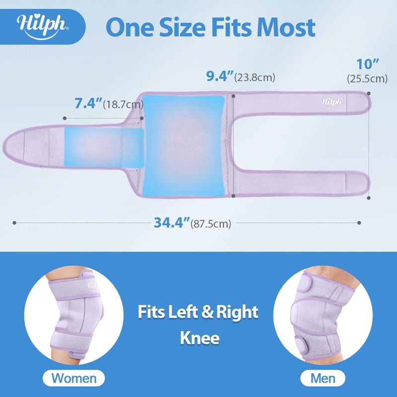Hilph Knee Ice Pack Wrap, Reusable Ice Pack for Knee
