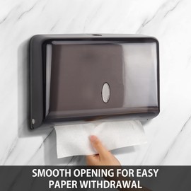 NICEME Paper Towel Dispenser,Kitchen paper towel holder,Wall Mounted C-Fold Commercial Hand Towel Dispenser for Kitchen Bathroom Hotel Resturant, Holds 200 Paper-Black