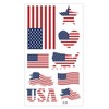 United States Flag Tattoo Stickers, 3 Sets Colorful Design, 2.68