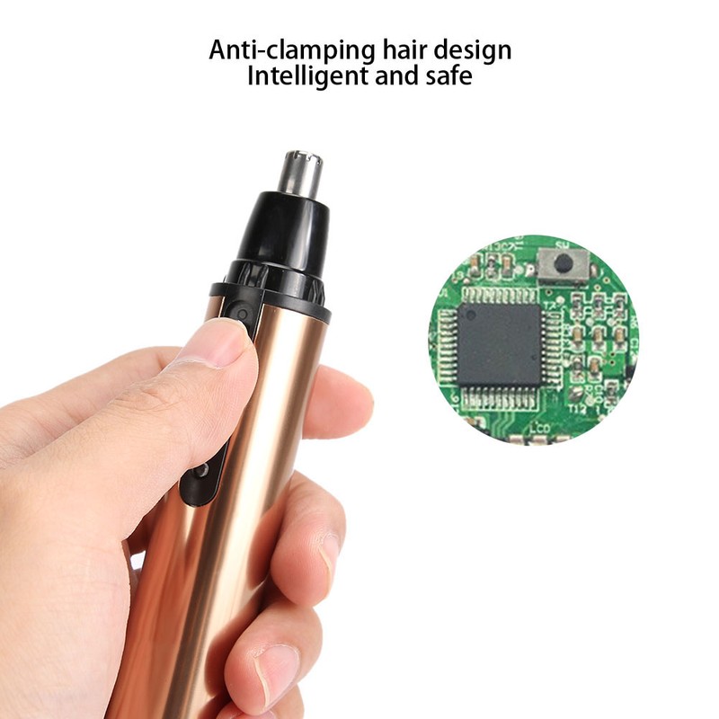 Rechargeable Electric Nose Hair Trimmer Portable Nasal Hair Shaver Cutting