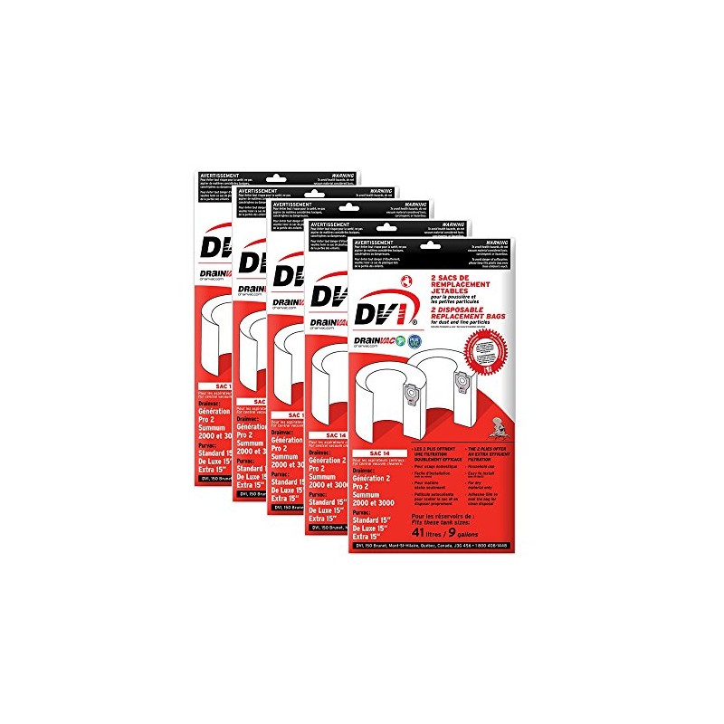 Drainvac SAC-14 Paper Central Vacuum Bag (5)