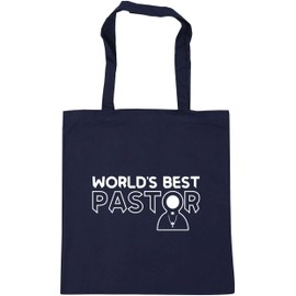 HippoWarehouse World's best pastor Tote Shopping Gym Beach Bag 42cm x38cm, 10 litres