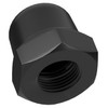 M6 Hexagon Domed Cap Nuts Fit Screws Bolts Black Zinc