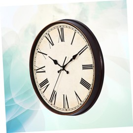 ORFOFE Vintage Roman Numeral Wall Clock Silent Decorative Clock for Living Room Bedroom Kitchen European Style Dial Clock with Rustic Design