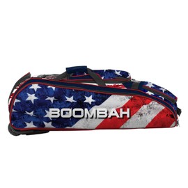 Boombah Beast Rolling Bat Bag 2.0-40" x 14" x 13" - USA Stars & Stripes Navy/Red/White - Holds 8 Bats, Glove and Shoe Compartments