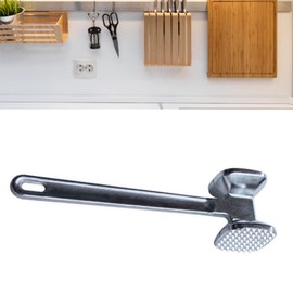 Ice Crushers,Aluminium Alloy Round Silver Meat Hammer Meat Tenderizer Tool Steak Hammer for Beef Poultry