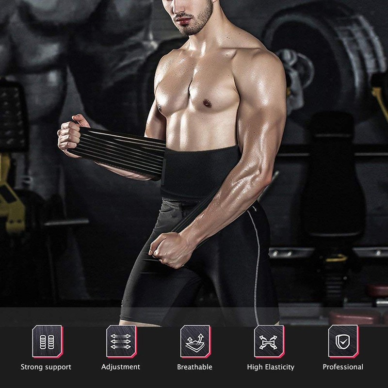 SUAVER Deluxe Neoprene Double Strap Back Support Adjustable Waist Trimmer