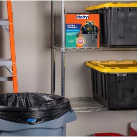 33 gallon Trash Bags, Large Trash Bags, Black, White Pine Breeze Scent, 40 Bags