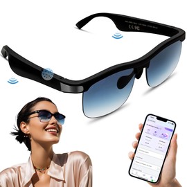 SurPonzin Smart Glasses Pro: 110-Language Real-Time Translator, Bluetooth 5.4, Frameless Interchangeable Lenses (Blue Light/UV), Magnetic Charging, 38g Open-Ear Design, Voice Assistant​