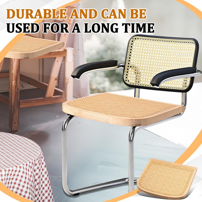 Yerliker 1 Pack Cane Chair Replacement, Natural Chair Replacement Cane