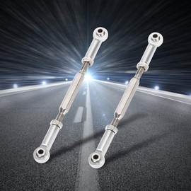6Pcs RC Car Push Rod, 88mm Aluminum Alloy Adjustable Turnbuckle Rod Linkage Upgrade Part for RC Car (Silver) Rc Turnbuckle