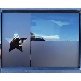 for Ford F150 2015-2023 Rear Middle Window Texas Flag Decals, Matte Black Texas Flag Decal