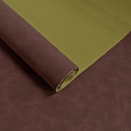 JERLITU Solid Color Scrub Suede PU Faux Leather Roll, 30x135cm, Waterproof Scratch-Resistant Easy Cut & Sew, for DIY Crafts, Furniture Repair, Car Interior, Handbags, Brown