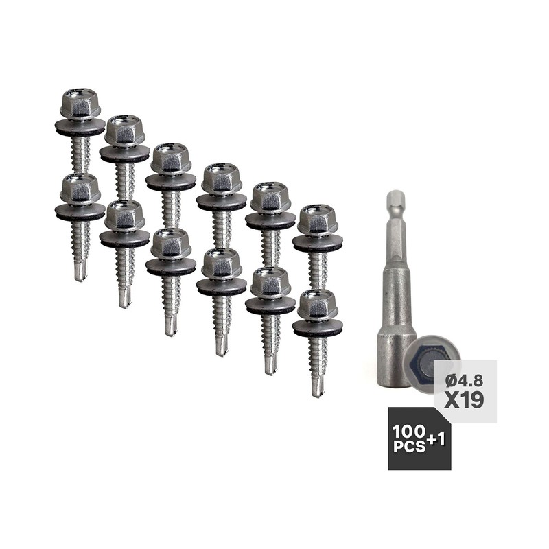 Doja Industrial Self-Tapping Screws 5.5 x 50 + Drill Socket