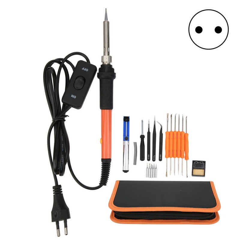 20Pcs Electric Soldering Iron Set Temperature Adjustable with Switch Welding