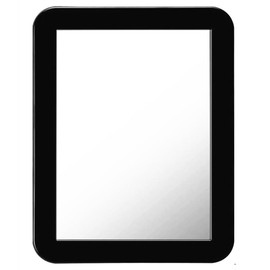 mpowtech Magnetic Locker Mirror,Small Mirror for Locker - 5" x 7" Iocker Mirror Magnetic - Magnet Mirror for School Locker, Bathroom, Workshop Toolbox, Office Cabinet,Mirror Locker Accessories,Black