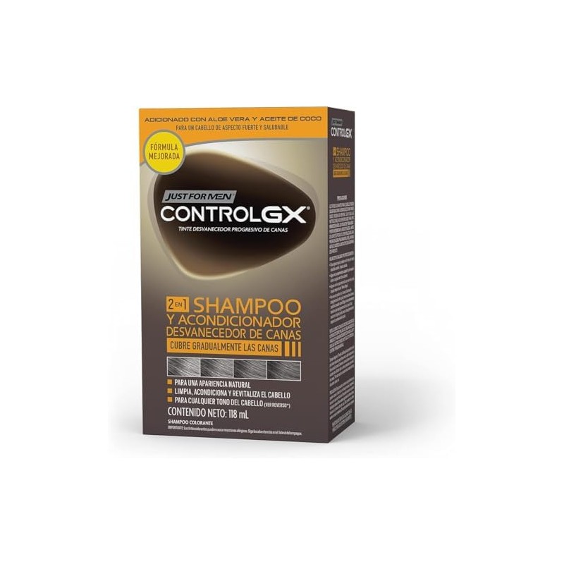 Just For Men Control GX Shampoo y Acondicionador Desvanecedor Canas,