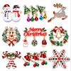 NVENF 9PCS Christmas Brooches for Women Girls Xmas Tree Snowflake