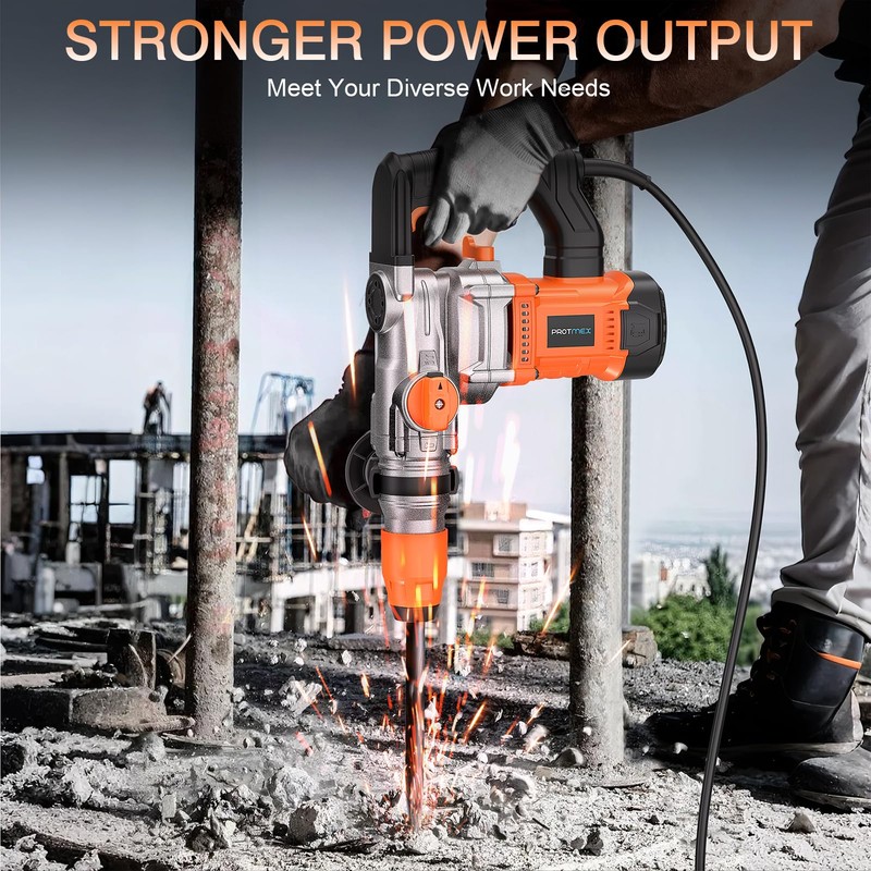1-1/4 Inch SDS-Plus 13 Amp Heavy Duty Rotary Hammer Drill