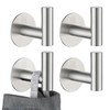 JQK Self Adhesive Towel Hook Brushed, No Drill Stick on