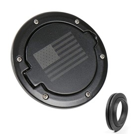 JeCar - Cubierta para puerta de llenado de combustible para puerta de gasolina, accesorios exteriores para Jeep Wrangler JK & Unlimited Sport Sahara Rubicon X
