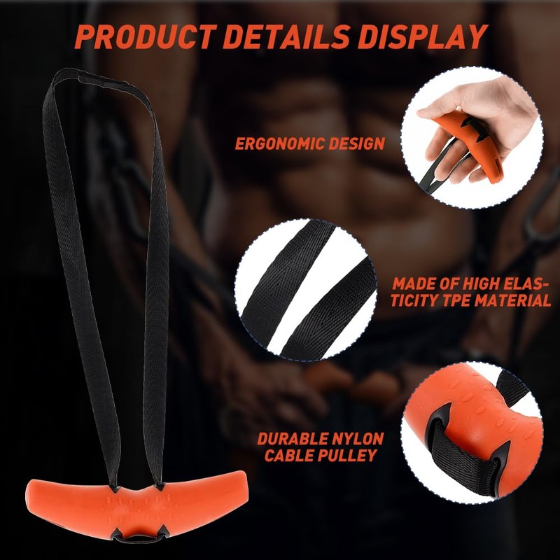 Riisoyu Cable Pull Handles Training Handle for Pull-Up Bars, Cable