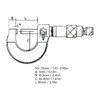 Outside Micrometer 50-75 mm Range Micrometer 0.01 mm Resolution Micrometer