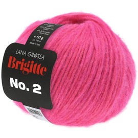 LANA GROSSA Brigitte No. 2 Elegant Net Yarn Structure Made of Alpaca and Cotton, Hand Knitting Yarn Made of 47% Alpaca, 45% Cotton and 8% Virgin Wool, 50 g Wool for Knitting and Crocheting, 140 m Yarn