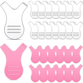 30 Herramientas de Levantamiento de Pestañas Y Peine Cepillo de Permanente de Pestañas en Forma de Y Cepillo para Levantar de Pestañas para Injertos de Silicona (Rosa, Transparente)