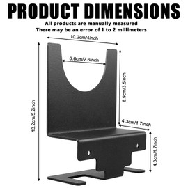 BAIFULAI Angle Grinder Holder, Pack of 2 Wall Mount Angle Grinder Stand in Carbon Steel, Angle Grinder Accessories for Cutter, Polisher, Garage and Workplace, for All Brands