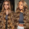 AiPliantfis Body Wave Human Hair Wig Blonde Echthaar Perücke Damen