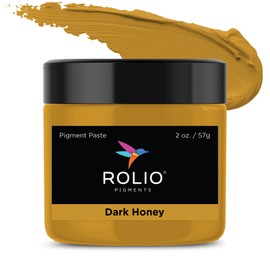 Rolio Pigment Paste, 2oz Jar - Dark Honey, Ideal for Epoxy Projects, Rich Dye for Vibrant Art, Epoxy Resin Dye and Pigment Paste for Coating, Casting, Molding, and DIY Craft Creations