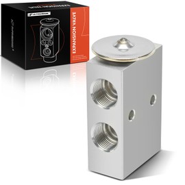 A-Premium A/C Expansion Valve Compatible with Ford F-100, F-150, F-250, F-350, F-500, Mustang, E-100 E-200 E-300 Econoline, Fairlane, Falcon, Maverick, Pinto, Torino & Dodge Ram 50, 400, 600, Aries