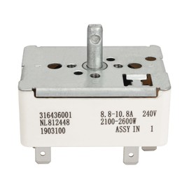 SuperDi 316436001 316021501 5304506425 1155395 Switch Fits for Frigidaire and Affiliated Brands Kenmore Replaces Parts EA1145040, AH1145040, AP3885460,PS1145040,NT-R68C Infinite Range Switchs