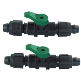 Perma-Loc Tubing Coupling Valve - Size : 3/4" Pack of 2| Drip Irrigation Parts | Connect Two Sections of Polyethylene Tubing | Irrigation Tubing | Hose Valve
