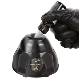 Mini Vortex Mixer - 4000rpm for Lab Mixing Paint Shaker Nail Polish Eyelash Adhensives Tattoo Ink Mixing and Test Tubes with Touch Function, Black