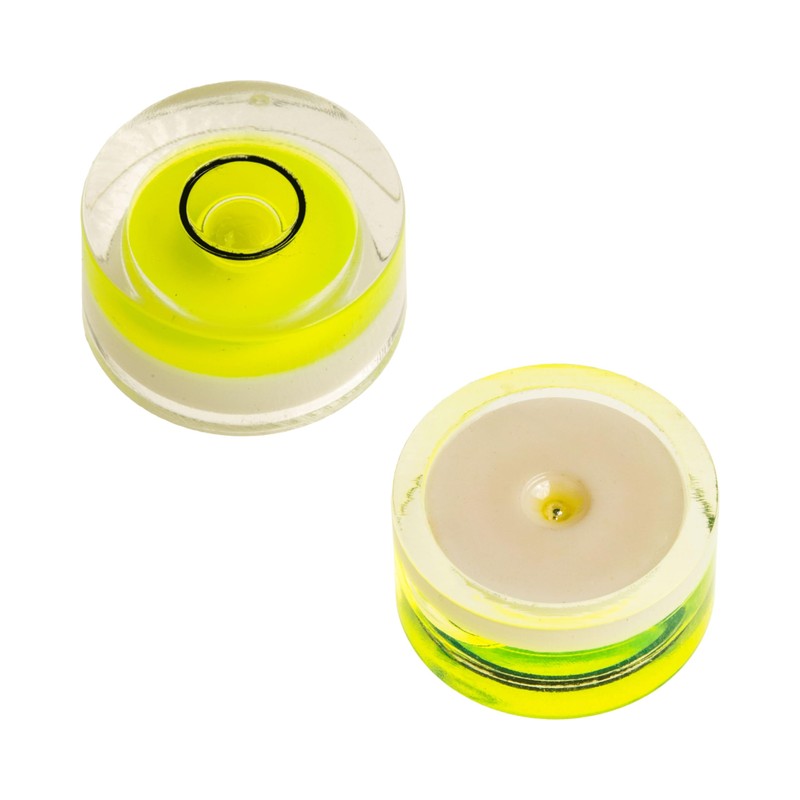 Round spirit level set, 5 pieces, with diameter 13.8 mm