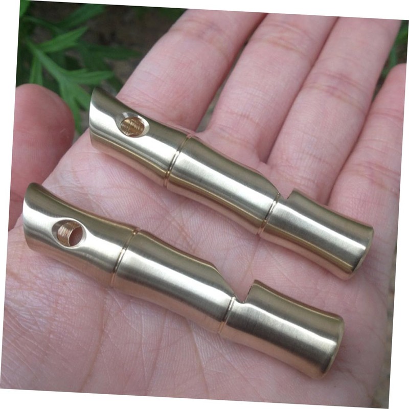 Kisangel 1pc High Decibel Brass Whistle Survival Whistle Emergency Whistle