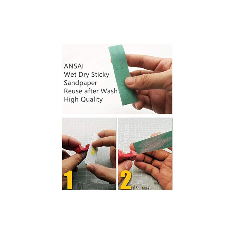Hobby Model Tools - Papel de lija calcomanía resistente al
