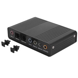 Sound Card, USB Audio Control, 6 Channel Codecs/DM-HD10/USB 5.1 Computer External Sound Cards, Audio Adapter for Karaoke, PC, Laptops, Desktops etc