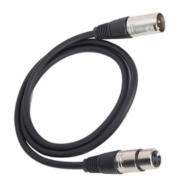 Studio Recording Microphone Cable XLR Male to XLR Female for Live Sound (Black)