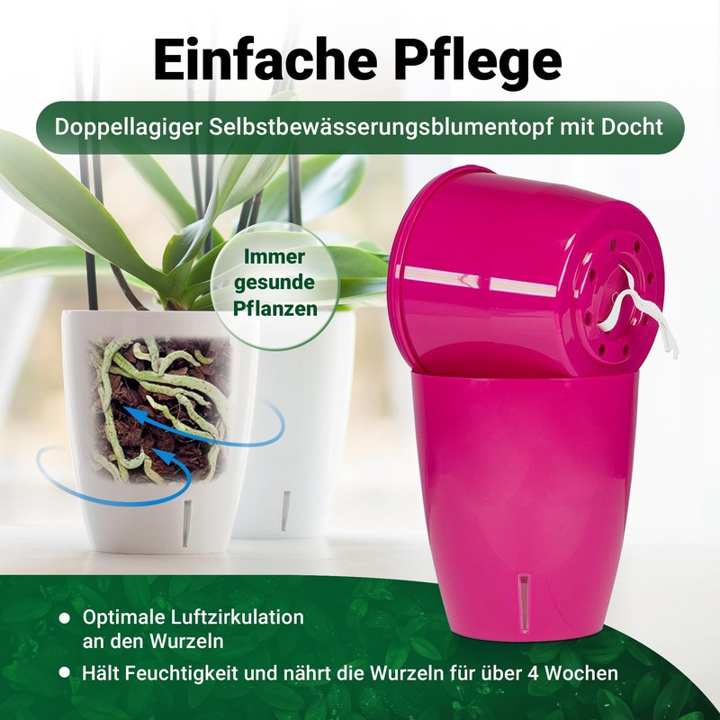Happy Plants Orchid Pot D 12.5 cm Flower Pot with