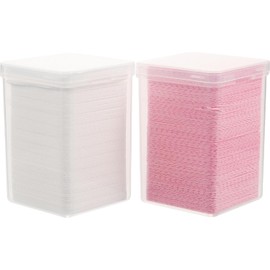 2 Cajas Toallitas Limpiadoras para Extensiones de Pestañas, 2 Cajas Tela No Tejida y Plástico, Desechables y Ligeras, Uso en Salón Profesional Casa, Fáciles de Llevar