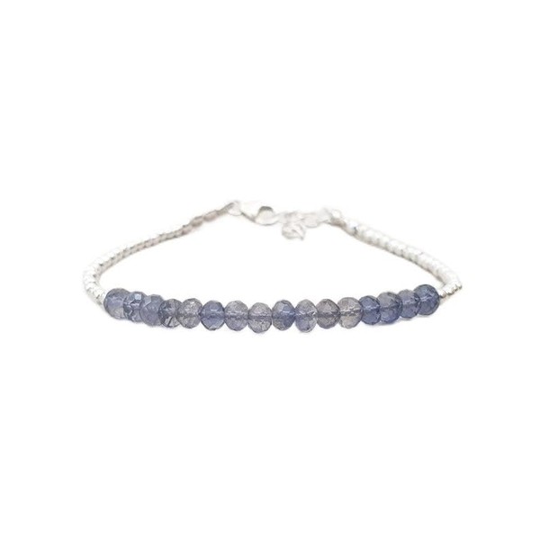 LKBEADS iolite 3mm round shape faceted cut gemstone beads 7