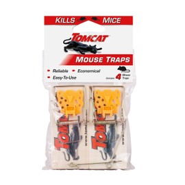 Tomcat Mouse Traps (Wooden), 4 Traps