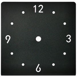 HIOSTAO Aluminum Black Desk Clock Face for DIY,Integrated Desk Clock Panel 4.92 inches, Surface Oxidation Treatment