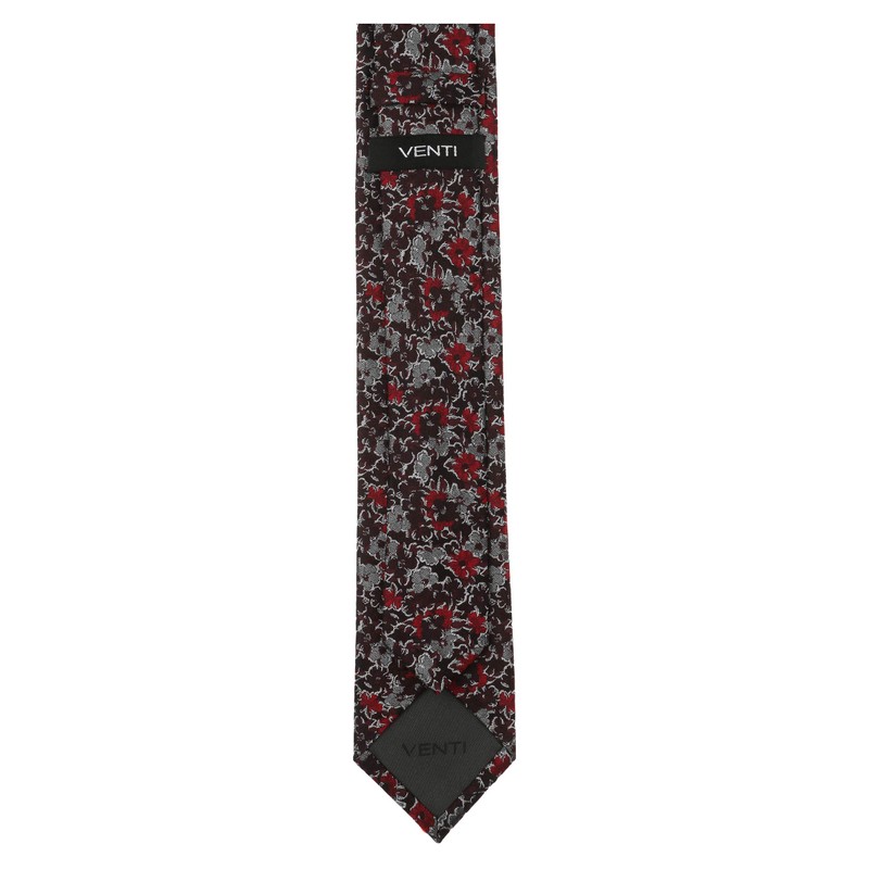 Venti Patterned Tie, darkred